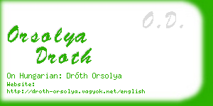 orsolya droth business card